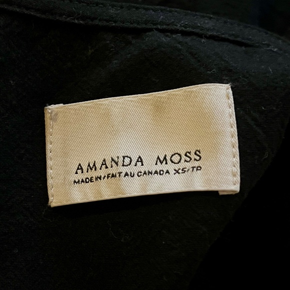 Amanda Moss Penny vneck crop cotton tank XS - Picture 3 of 4